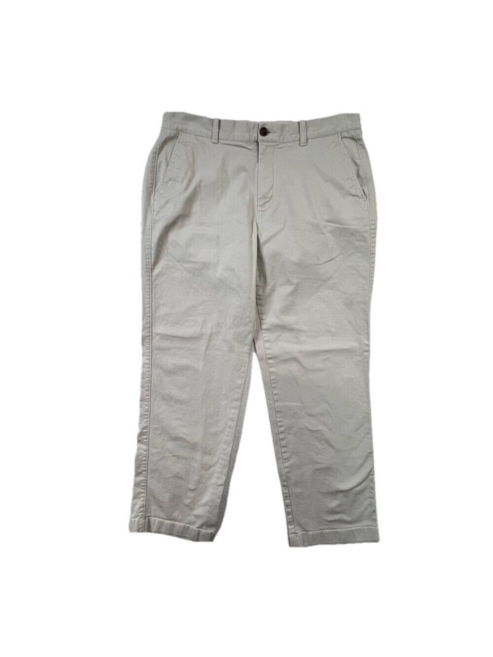 J Crew Stretch Chino Pants Mens 34x30 Beige Athletic Fit Flex Golf